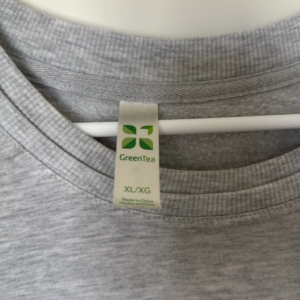 Green tea grey sweater tunic - Picture 2 of 4